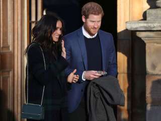 Britain's Prince Harry and his fiancee Meghan Markle attend a reception for young people at the Palace of Holyroodhouse in Edinburgh, Britain February 13, 2018. REUTERS/Andrew Milligan/Pool