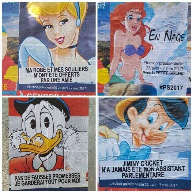 Dès avril 2017 les parisiens ont pu découvrir les affiches de campagne de Picsou, Cendrillon, Ariel, Pinocchio et bien d'autres