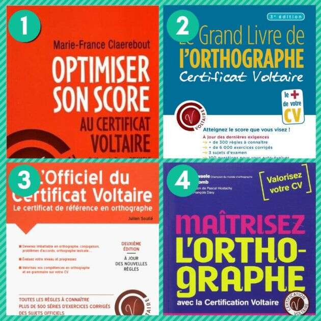 Les ouvrages pour préparer le certificat Voltaire