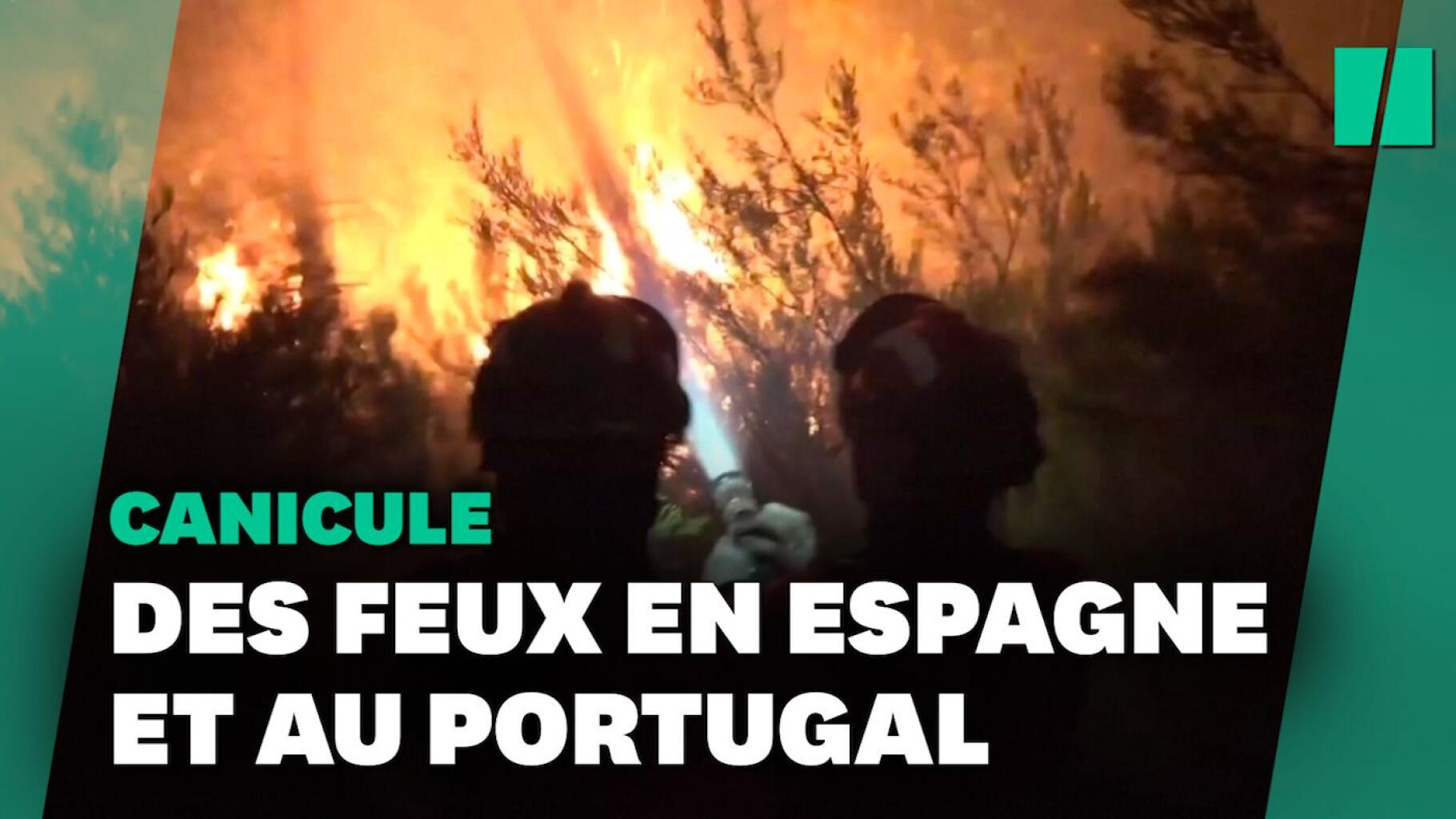 Fires and a heat wave also hit Spain and Portugal