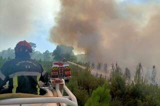 Gironde: deux incendies brûlent des centaines d'hectares de forêt