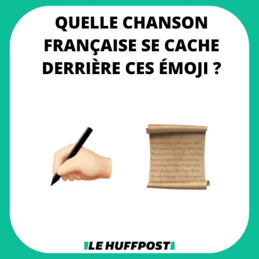 Les rébus emoji de la chanson française