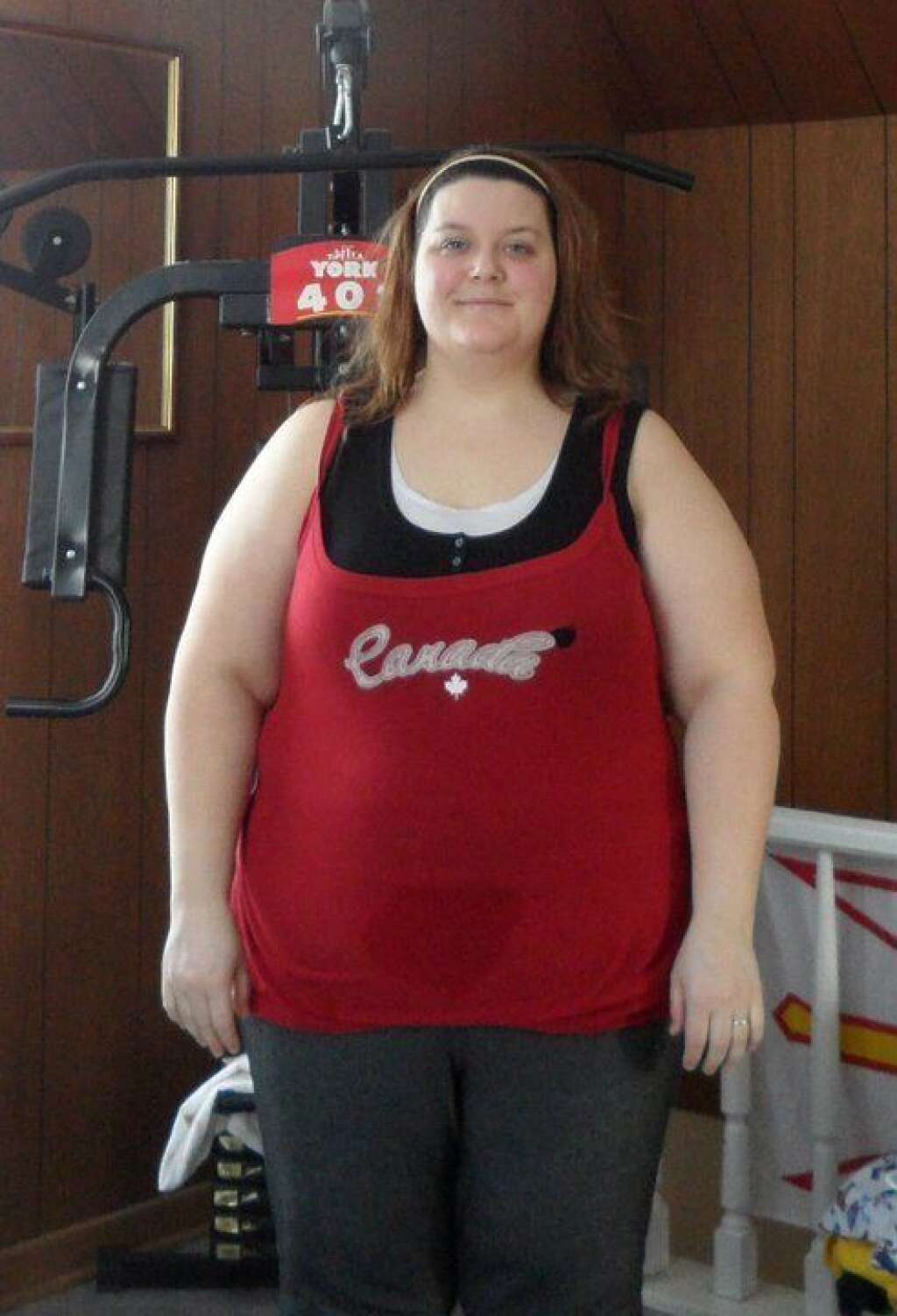 Sara BEFORE - <a href="http://www.huffingtonpost.com/2013/01/25/i-lost-weight-sara-bown_n_2488390.html">Read Sara's story here.</a>