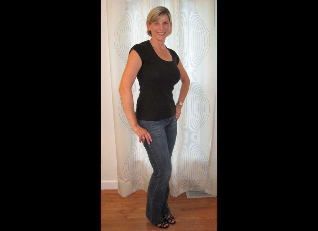 Laura AFTER - <a href="http://www.huffingtonpost.com/2011/09/19/laura-lost-81-pounds-post-baby_n_968641.html" target="_hplink">Read Laura's story here. </a>