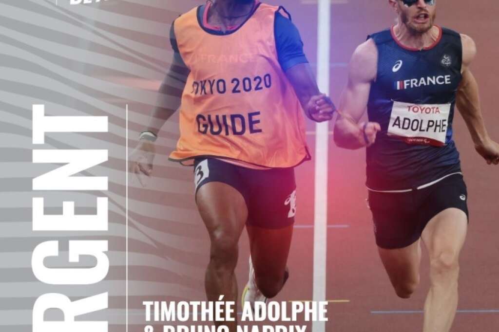 - Timothée Adolphe et Bruno Naprix en argent au 100m