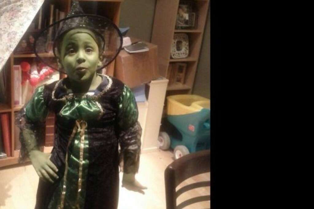 Elphaba in training for Wicked - <a href="http://www.huffingtonpost.com/social/nicademus11"><img style="float:left;padding-right:6px !important;" src="http://s.huffpost.com/images/profile/user_placeholder.gif" /></a><a href="http://www.huffingtonpost.com/social/nicademus11">nicademus11</a>:<br />In honor of the #WICKED 10th anniversary on Broadway, I give them Elphaba who may make the great white way for the show's 20th anniversary.