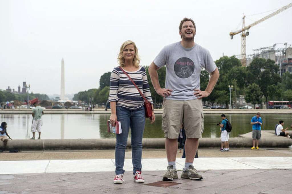 Washington DC - Pictured: (l-r) Amy Poehler as Leslie Knope, Chris Pratt as Andy -- (Photo by: David Giesbrecht/NBC)