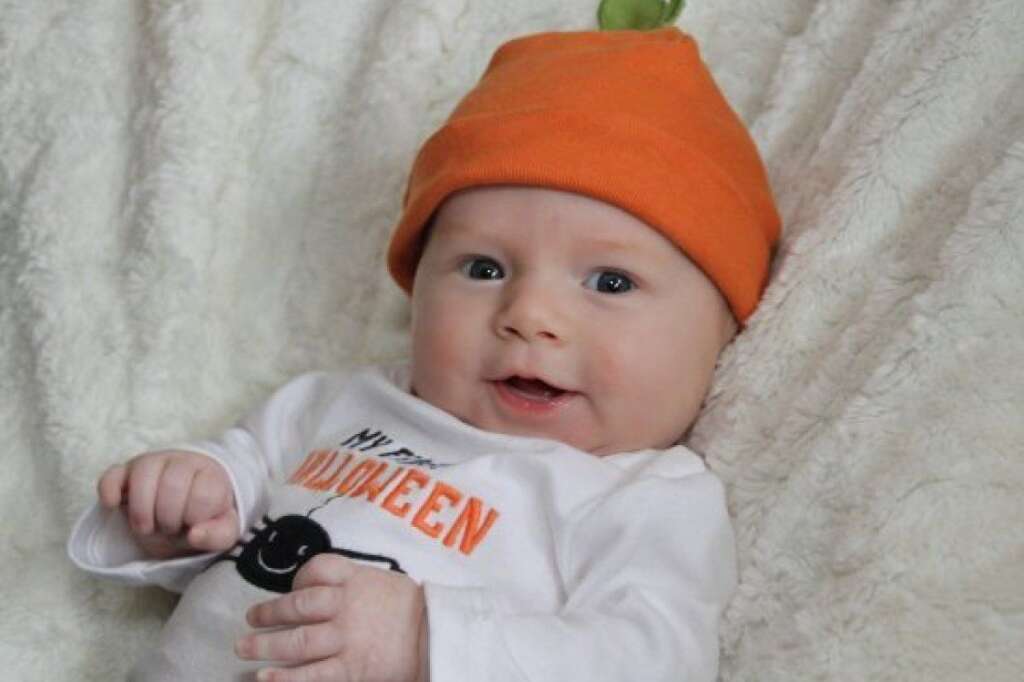 Baby's 1st Halloween - <a href="http://www.huffingtonpost.com/social/lscerbo"><img style="float:left;padding-right:6px !important;" src="http://s.huffpost.com/images/profile/user_placeholder.gif" /></a><a href="http://www.huffingtonpost.com/social/lscerbo">lscerbo</a>:<br />Pumpkin