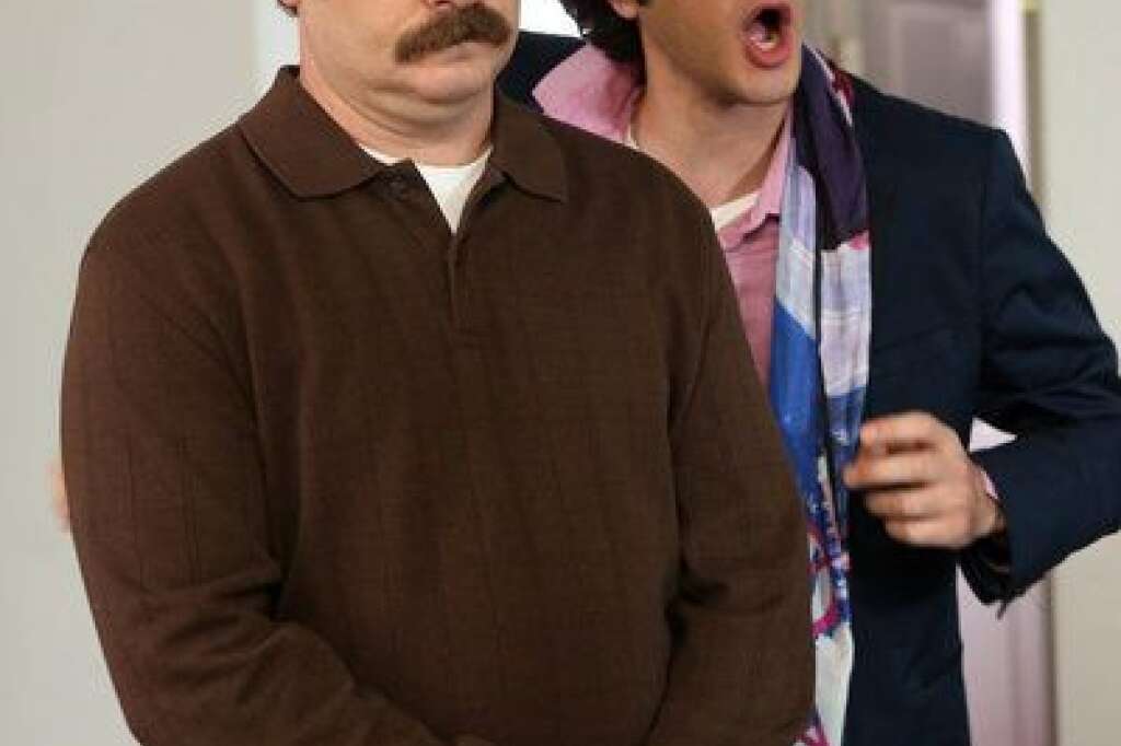 "Ben's Parents" - Nick Offerman as Ron Swanson, Ben Schwartz as Jean-Ralphio