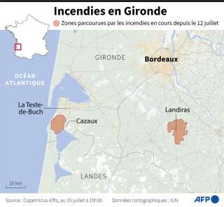 Incendies en Gironde.