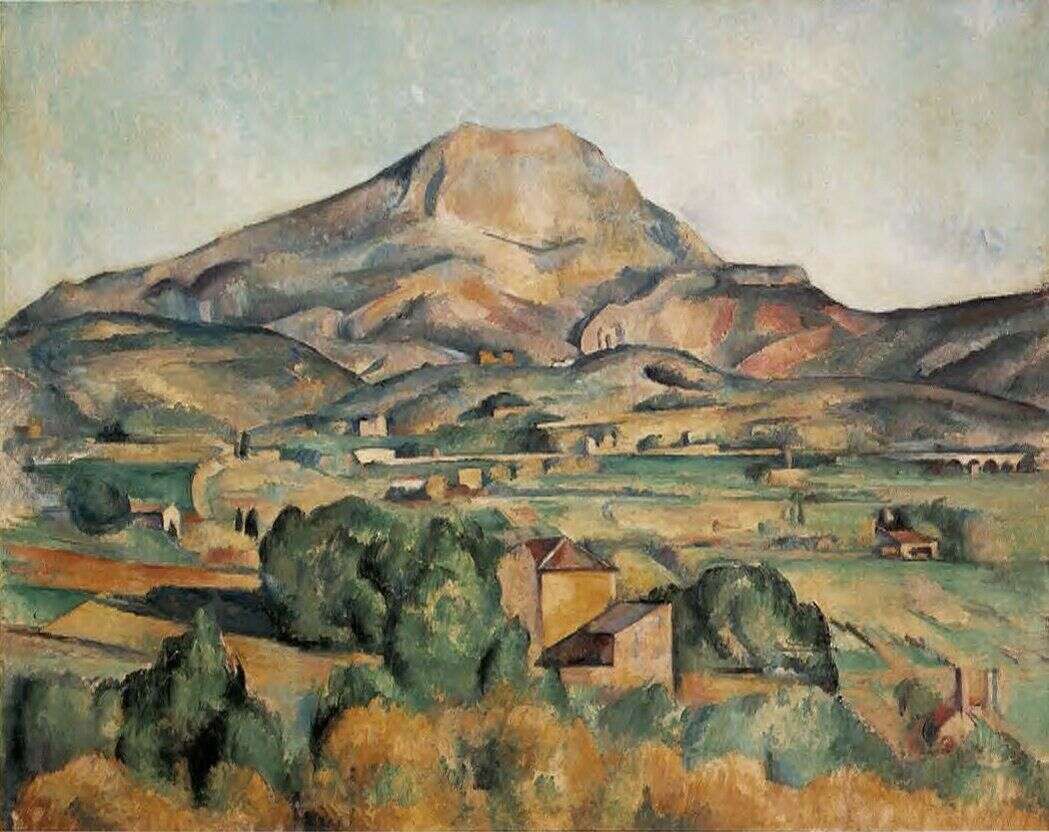 La montagne Sainte Victoire, vue par Paul Cézanne.