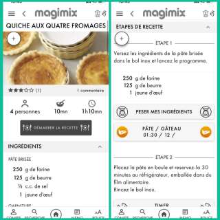 Une recette de l'application Magimix Connect