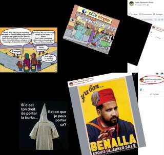 Montage de quelques posts racistes publiés sur le compte d'une candidate RN aux législatives