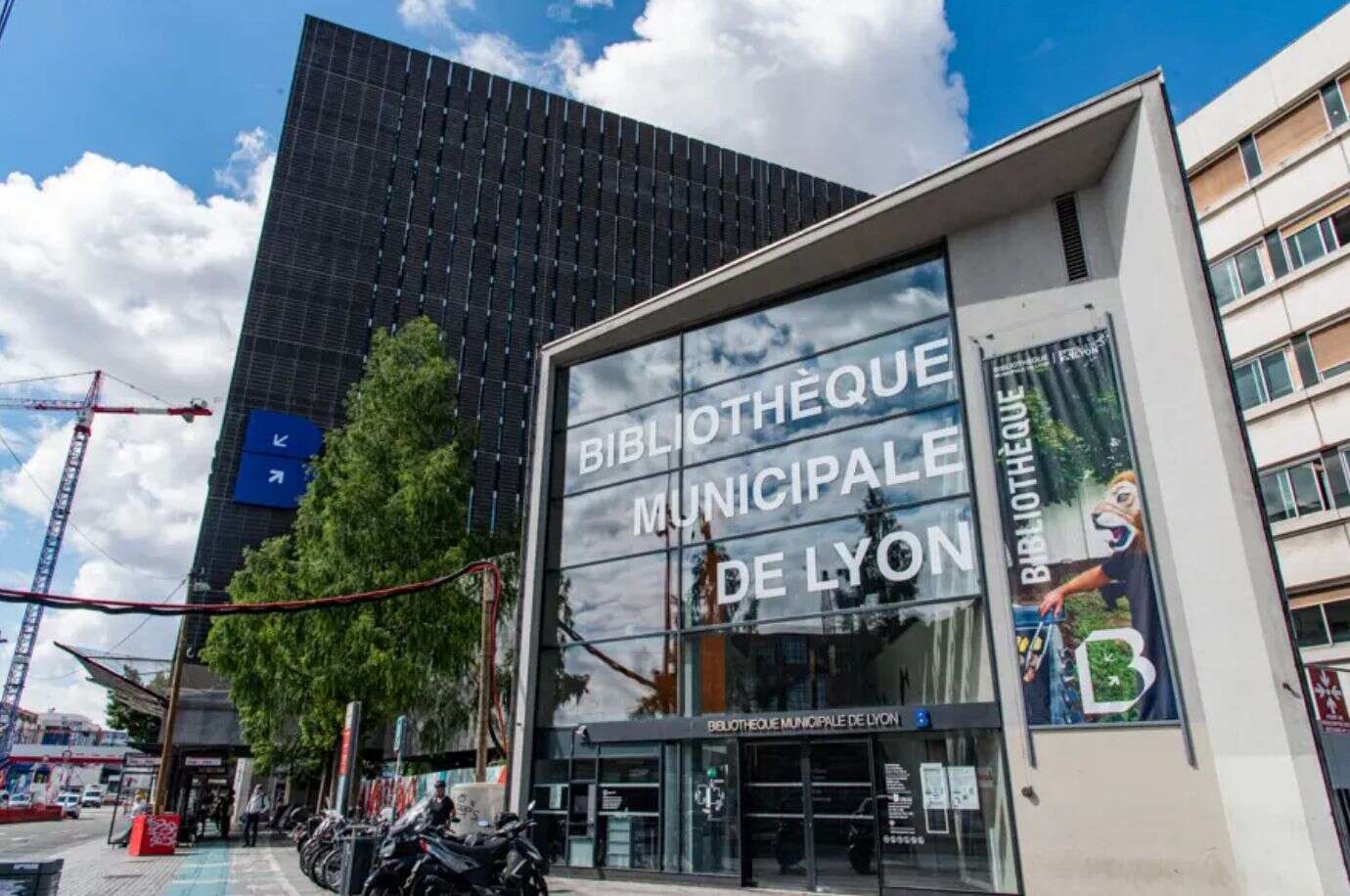 La bibliothèque municipale de Lyon dans le quartier Part-Dieu dans le centre de la ville.
