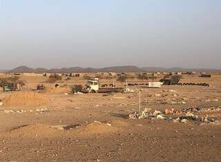 Une photo prise le 28 mai 2020 montrant le village de Talhandak, à environ 80 km au nord-ouest de Tessalit, dans le nord du Mali, où Abdelmalek Droukdel aurait été tué par les forces françaises le 4 juin.