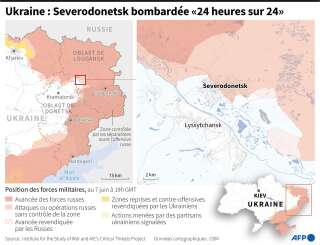 La situation dans la région de Severodonetsk au 8 juin 2022.