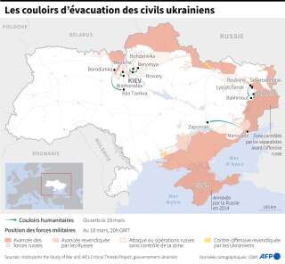 Les couloirs d'évacuation des civils ukrainiens