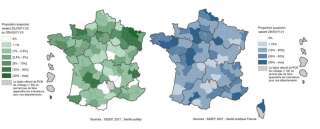 La part des variants dans l'épidémie de Covid-19 en France par département