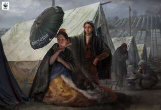 “Le parasol” de Francisco de Goya dans un camp de réfugiés