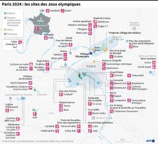 JO Paris 2024: voici la carte des sites des JO de Paris 2024