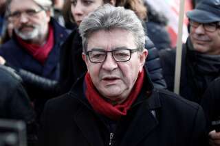Jean-Luc Melenchon en 2019 lors d'une manifestation contre la réforme des retraites.
