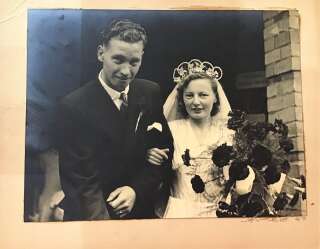 Arthur et Mary Freeland le jour de leur mariage