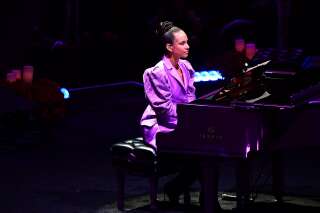 US singer Alicia Keys performs during the 