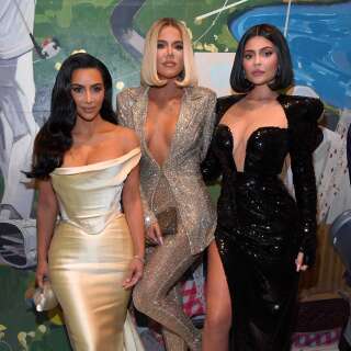 LOS ANGELES, CALIFORNIA - DECEMBER 14: (L-R) Kim Kardashian West, Khloe Kardashian, and Kylie Jenner attend Sean Combs 50th Birthday Bash presented by Ciroc Vodka on December 14, 2019 in Los Angeles, California. (Photo by Kevin Mazur/Getty Images for Sean Combs)