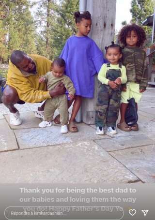 Malgré leurs différents, Kim Kardashian rend hommage à Kanye West pour la fête des pères