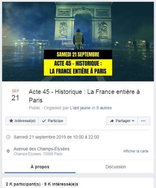 Les gilets jaunes se donnent rendez-vous à Paris le 21 septembre