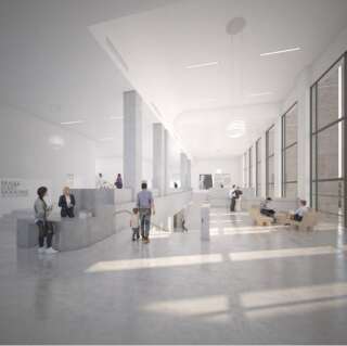 Un dessin du nouveau hall du musée d'art moderne de la ville de Paris, 2019