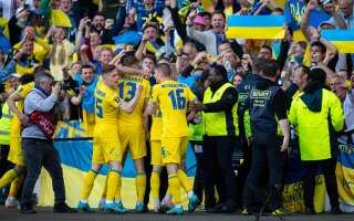 Lors de la victoire contre l'Écosse, les Ukrainiens ont pu célébrer avec leur public une victoire qui aura offert 