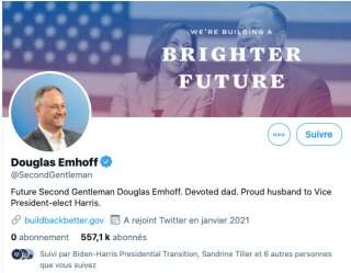 Le compte Twitter de Doug Emhoff, premier 