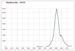 13.344 petits Kevin sont nés en 1991 en France