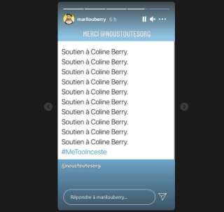 Soutenue par sa cousine Marilou Berry, Coline Berrry maintient ses accusations contre son père (Capture stories Instagram de MarilouBerry)