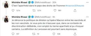 Capture des tweets publiés mardi 13 juillet par Michèle Rivasi