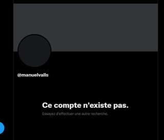 Le compte Twitter officiel de Manuel Valls désactivé dimanche soir.