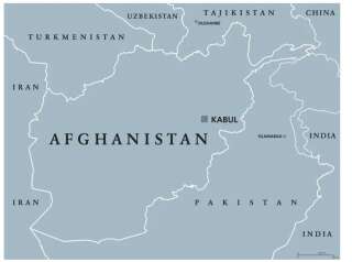 Carte politique de l’Afghanistan montrant les pays limitrophes.