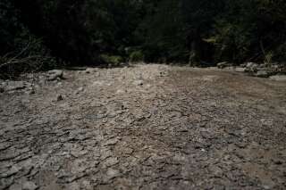 La rivière de Salindres, touchée par la sécheresse, le 17 juin 2022.