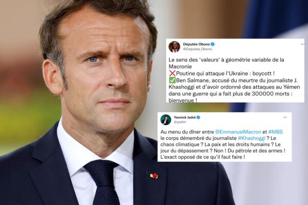 Le dîner entre MBS et Emmanuel Macron ce 28 juillet 2022 est critiqué par les députés NUPES.