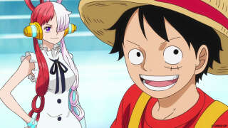 Extrait de l’animé « One Piece », Uta (à gauche) et Monkey D. Luffy (à droite)
