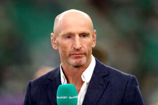 ITV Sport Commentator Gareth Thomas prior to the 2019 Rugby World Cup Quarter Final match at Oita Stadium. (Photo by David Davies/PA Images via Getty Images)