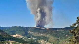 SDIS Aveyron, incendie à la lisière de l’Aveyron et de la Lozère le 0 août 2022.
