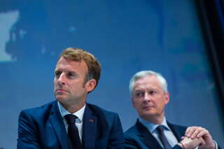 Peu convaincus par la loi pouvoir d’achat, les Français voulaient taxer les superprofits - SONDAGE EXCLUSIF - Photo de Bruno Le Maire et Emmanuel Macron en septembre 2021 à Paris