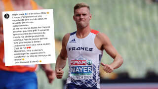 Malgré son abandon dès la première épreuve du décathlon des championnats d’Europe d’athlétisme de Munich, le Français Kevin Mayer s’est montré résolument positif.