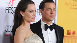 HOLLYWOOD, CA - NOVEMBER 05:  Angelina Jolie and Brad Pitt attend the premiere of 