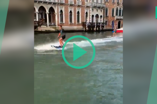 À Venise, cette session de glisse est mal passée