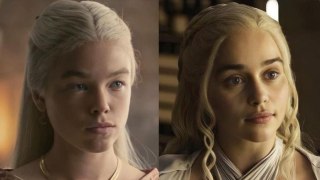 Daenerys Targaryen (à droite), incarnée par Emilia Clarke dans « Game of Thrones », est la descendante de Rhaenyra Thargaryen (à gauche) jouée par Milly Alcock dans « House of the dragon ».