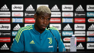 TURIN, ITALY - JULY 12: Juventus player Paul Pogba press conference at Allianz Stadium on July 12, 2022 in Turin, Italy. (Photo by Daniele Badolato - Juventus FC/Juventus FC via Getty Images)
