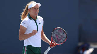 La tenniswoman française Fiona Ferro (ici en septembre 2021 à l’US Open à New York) a déposé une plainte pour viols et agressions sexuelles contre son ancien entraîneur, Pierre Bouteyre.